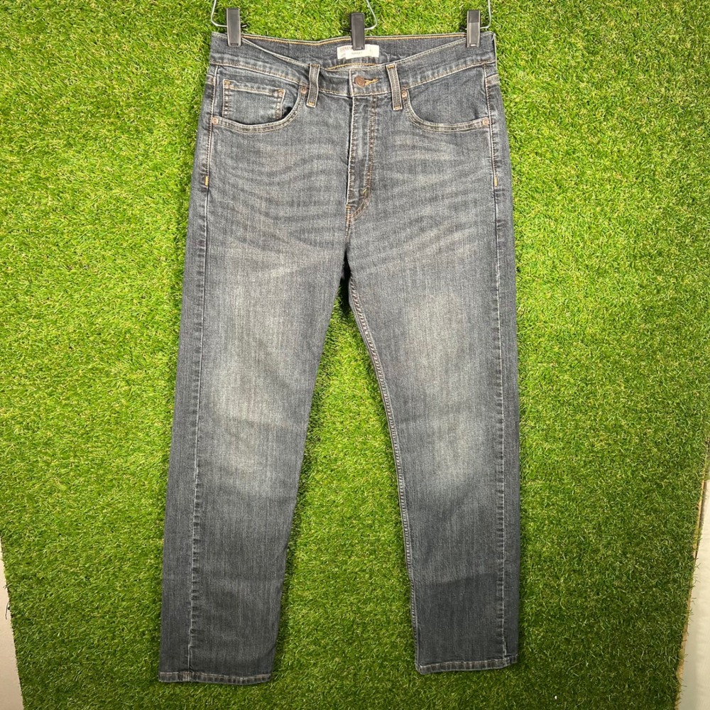 Signature by Levi‎ Strauss Mens Straight Leg Dark Wash Jeans 33x32